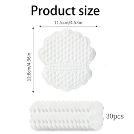 30 Pcs Underarm Sweat Pads, Armpit Sweat Pads, Disposable Underarm SweatPads, Antiperspirant Absorbent Odour Blocker Pads Armpit Dress Shields, Fights Hyperhidrosis,For Men & Women (White)
