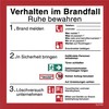 Original Andris® Sign Fire Protection Regulation – Behavior in the