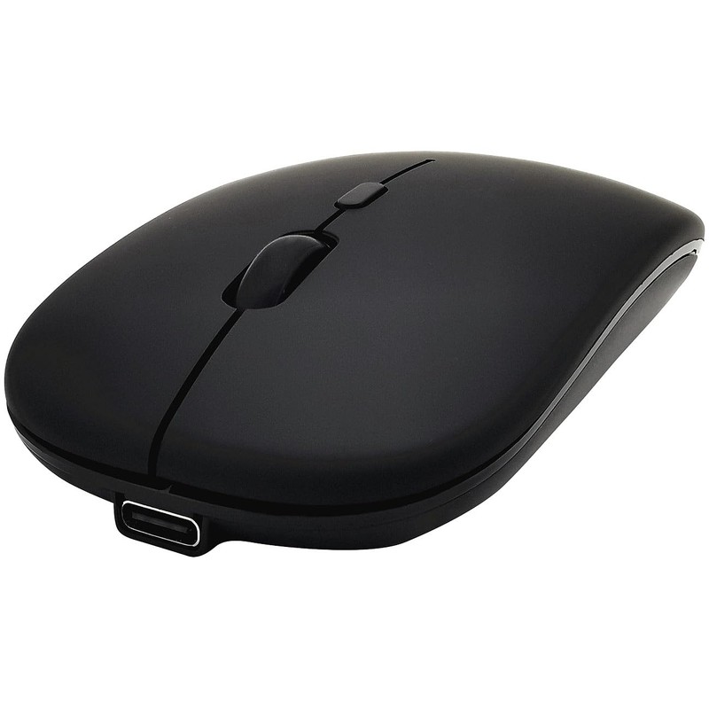 GeneralKeys 2er-Set Akku-Mini-Maus Bluetooth mit Scrollrad, BT 5.2, 2,4 GHz,