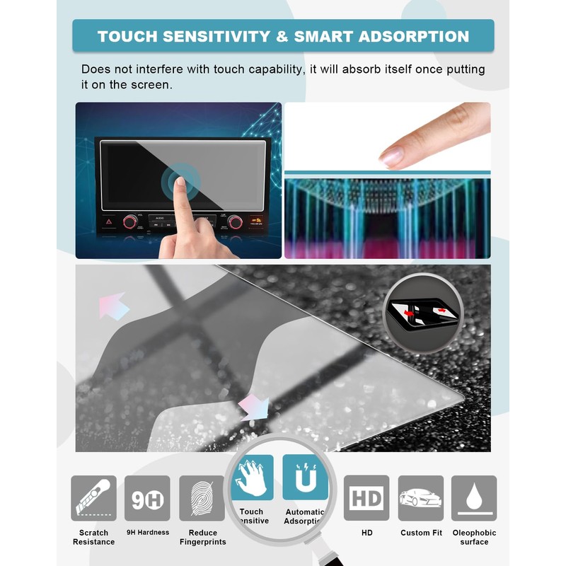 CDEFG for 2025 Nissan Frontier Screen Protector 12.3-Inch Touchscreen, Tempered
