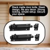 Heavy-Duty Black Door Bolt Latch, 2-Pack 4-Inch Slide Barrel Lock