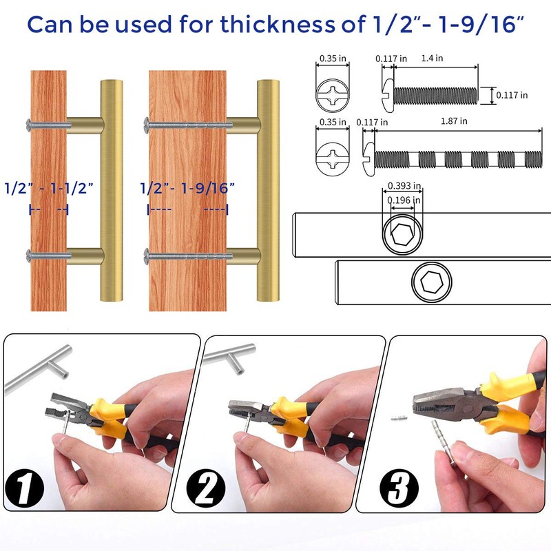 Ravinte 15 Pack 6 inch Cabinet Pulls Brushed Brass Stainless