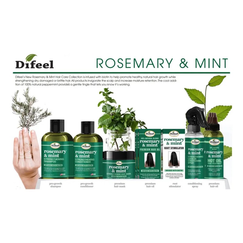 Hair Oil Difeel Rosemary And Mint W/ Biotin For Hair