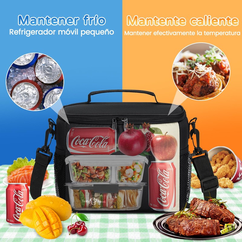 Bolsa de Almuerzo Gran Capacidad, Lonchera Para Mujer Hombre, Lonchera