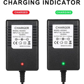 12v Battery Charger for Kids Ride on Car - 12V 1000mA Charger for Kidzone Bumper Car, Charger for Best Choice Products Jeep,Class 2 Power,12v Battery Charger for Kids Electric Car Toys
