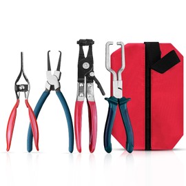 Set 4Pcs electrical connector disconnect tool,Fuel Line Pliers,9" Fuel Filter Caliper,electrical disconnect pliers for cars,Hose Pipe Clamp Clip