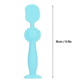 Marhynchus Aplicador de Crema para Glúteos de bebé Suave Espátula de Crema para Pañales de Silicona Respetuosa con la Piel con Base de Succión (Azul)