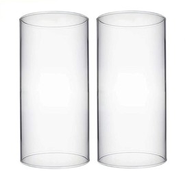 Glass Hurricane Candle Holder, Glass Chimneys for Candles, Open Ended Hurricane Glass Cylinder Wide 3.3" x Tall 6"
