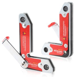 LISHUAI New Item 2pcs/pack Neodymium Magnet Welding Clamp/90 Degree Permanent NdFeB Welding Magnet with Handle