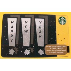 STARBUCKS CARD 2015 " HAPPY NEW YEAR NO " NO VALUE~NEW~MINT