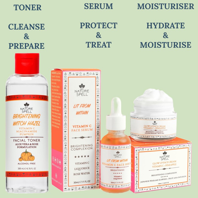 Nature Spell Vitamin C Skincare Set, Vitamin C Serum for