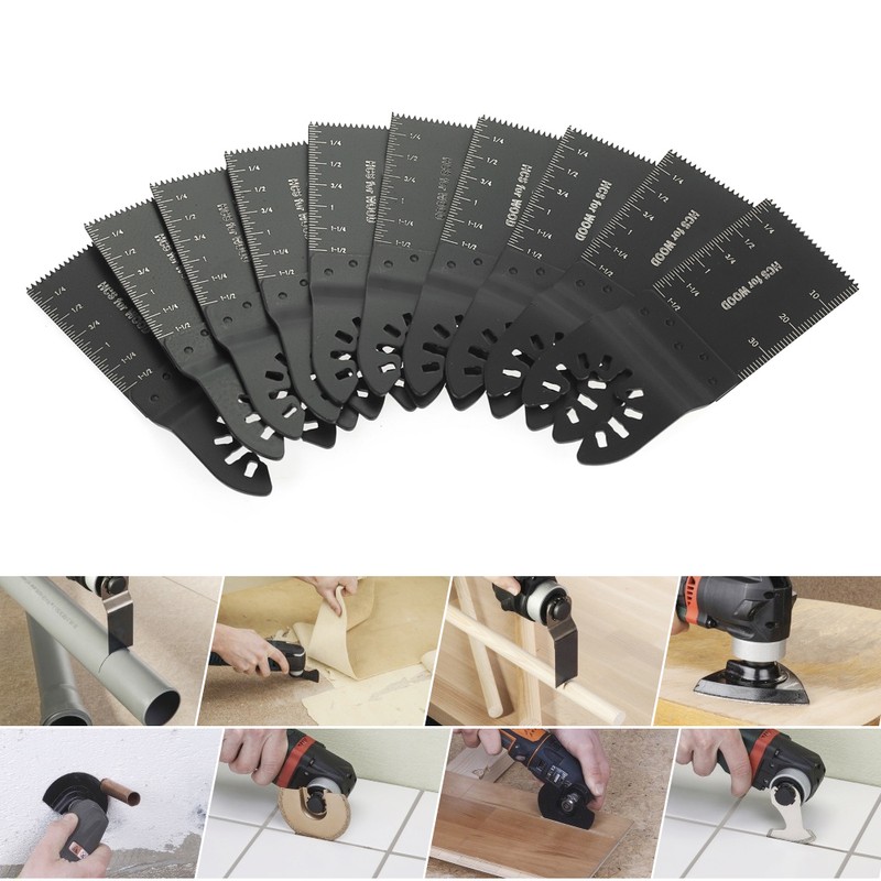 10pcs Multifunctional Saw Blades High Carbon Steel 34mm Oscillating Saw
