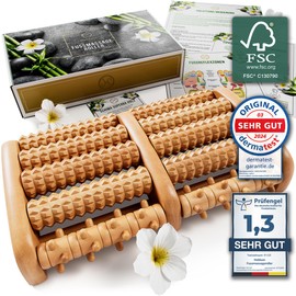HELDSON HELDSON® Fußmassageroller Holz - FSC®100% - Fußmassagegerät - Massage Roller für Fußmassage - Foot Massager - Fussmassageroller - Fussmassagegerät - Massagegerät für Füße - Fersensporn
