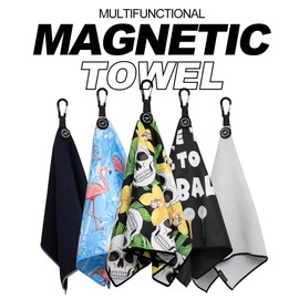 Golf Towel, Microfiber Golf Club Towel with Carabiner, Golf Club, Golf Ball Wipe, Clean, Quick Dry, Absorbent, Durable, Easy to Carry, Beginners, Golf Equipment, Accessories