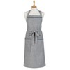 Hampton - Denim and Grey Stripe - 100% Cotton Apron