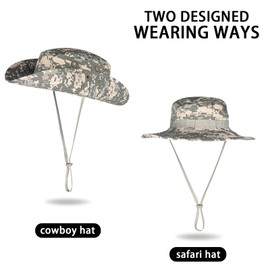 Sun Hats for Men Women Bucket Hat UPF 50+ UV Protection Boonie Hat for Safari Fishing Hiking Garden Beach