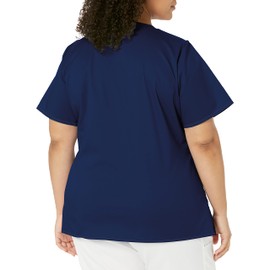 Dickies Gen Flex Women Scrubs Top Mock Wrap Plus Size 817355, 3XL, D Navy