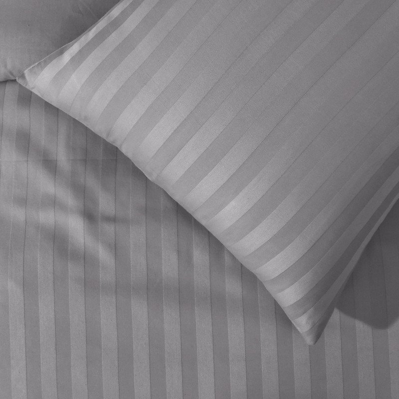 Sleepdown Soft Hotel Quality 225 THREAD COUNT POLYCOTTON Satin Stripe