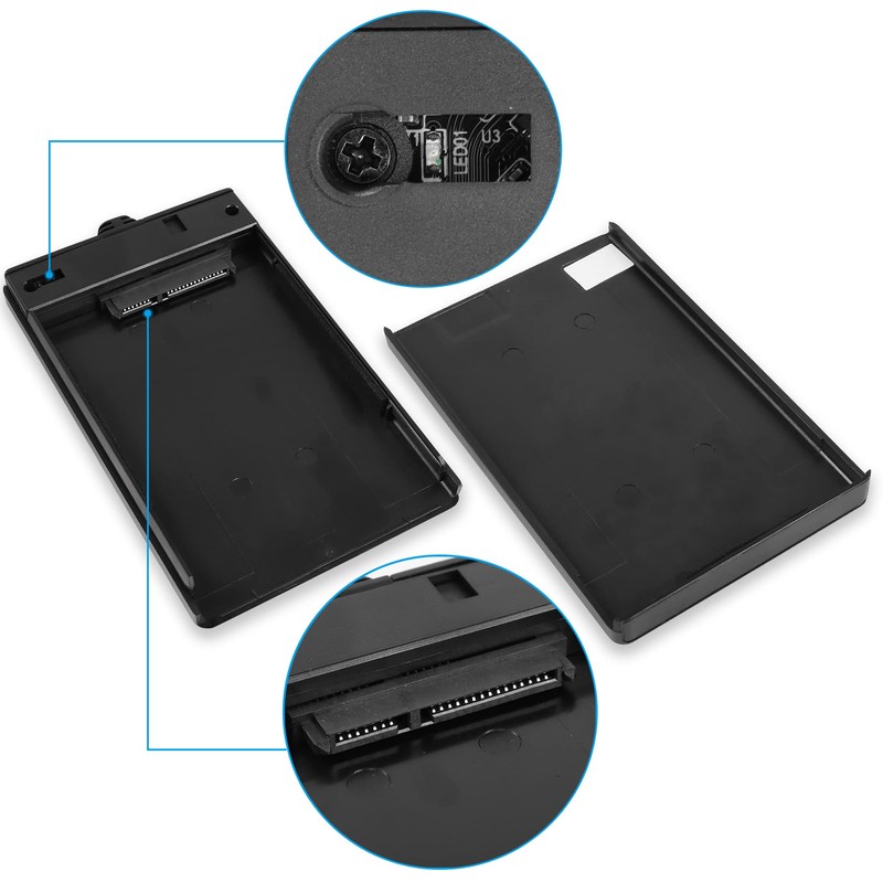 GINTOOYUN 2.5 Inch HDD SDD Enclosure USB 3.0 Ultraspeed External