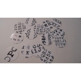 Unbranded Pre Cut One Inch Bottle Cap Images TYPE PRINT LETTERS TYPEWRITER  Free Ship - photo, 25 images