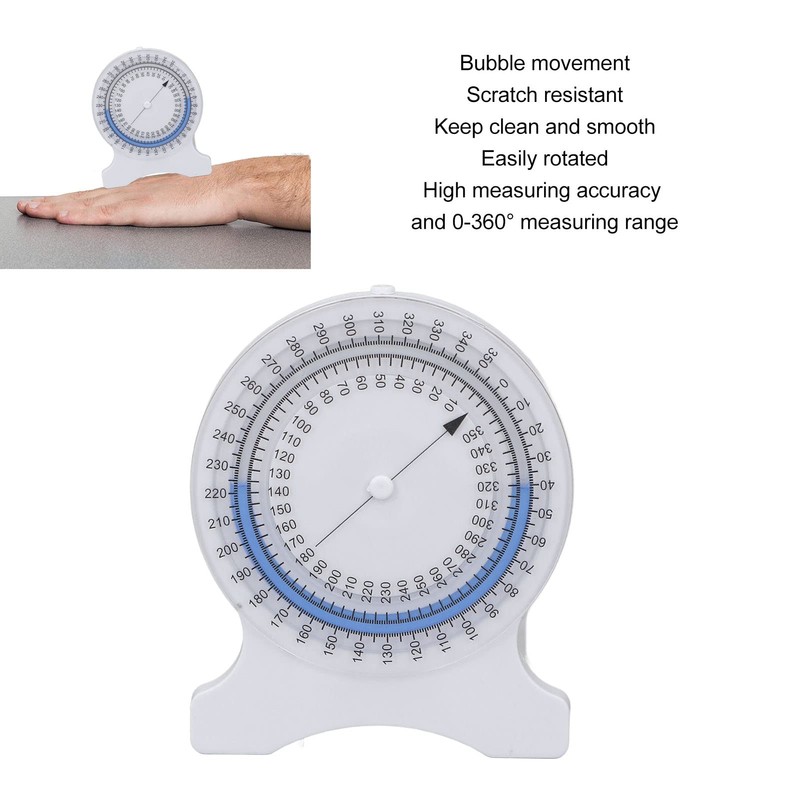 Inclinometer, Bubble Good Sealing Non Leak Clean Physical Therapy Inclinometer