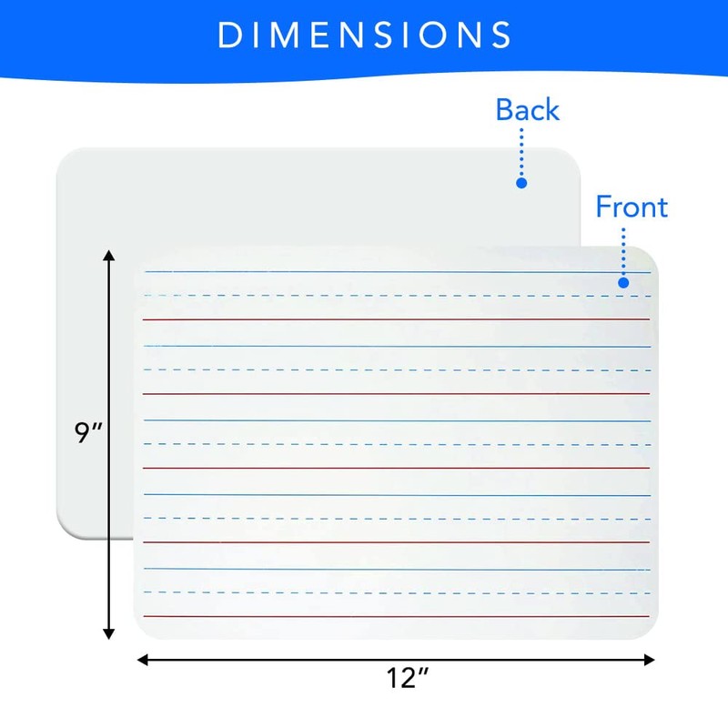 Small White Dry Erase Board for Kids 2pk.| Double Sided