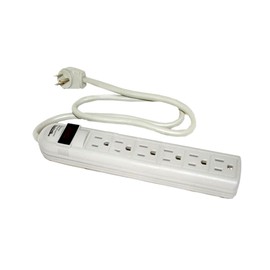 6-Outlet Surge Protector Power Strip with 3 FT Cord - Angle Plug Extension Cord 3 Prong Extension Cord AC Wall Power Strip, Grey Extension Cord 3 Feet Short Indoor Extension Cord 3 FT Extension Cord
