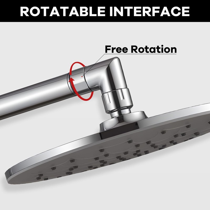 Shower Head Elbow Adapter, All Metal Handheld & Wall-Mounted Shower