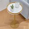 ZEXVIDA Round Drink Table,Small Pedestal Table,Small Round Side Table for