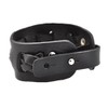 COOLLA Antique Men's Leather Cuff Bracelet Wrist Band Jewelry (Black)