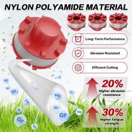 XIJIANG 3 x replacement thread spool, grass trimmer line compatible with Einhell cordless grass trimmer GE-CT 36/30 LI E Solo, AGILLO 36/255 BL, AGILLO 18/200, made of nylon, 2 mm diameter, 8 m length