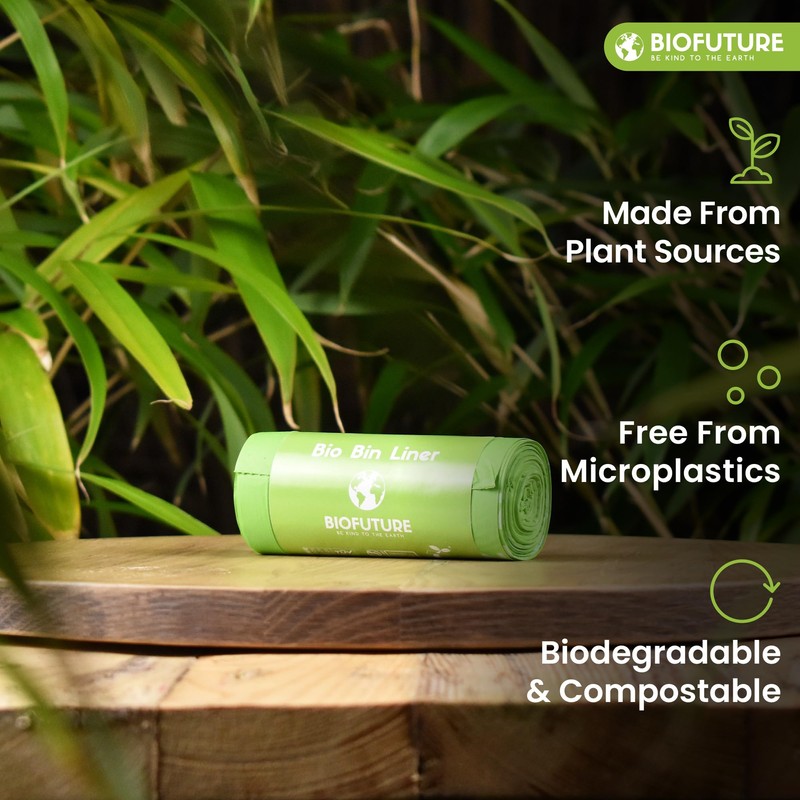 Biofuture Eco-Friendly Biodegradable 10 Litre Bin Liner - EN13432 Certified