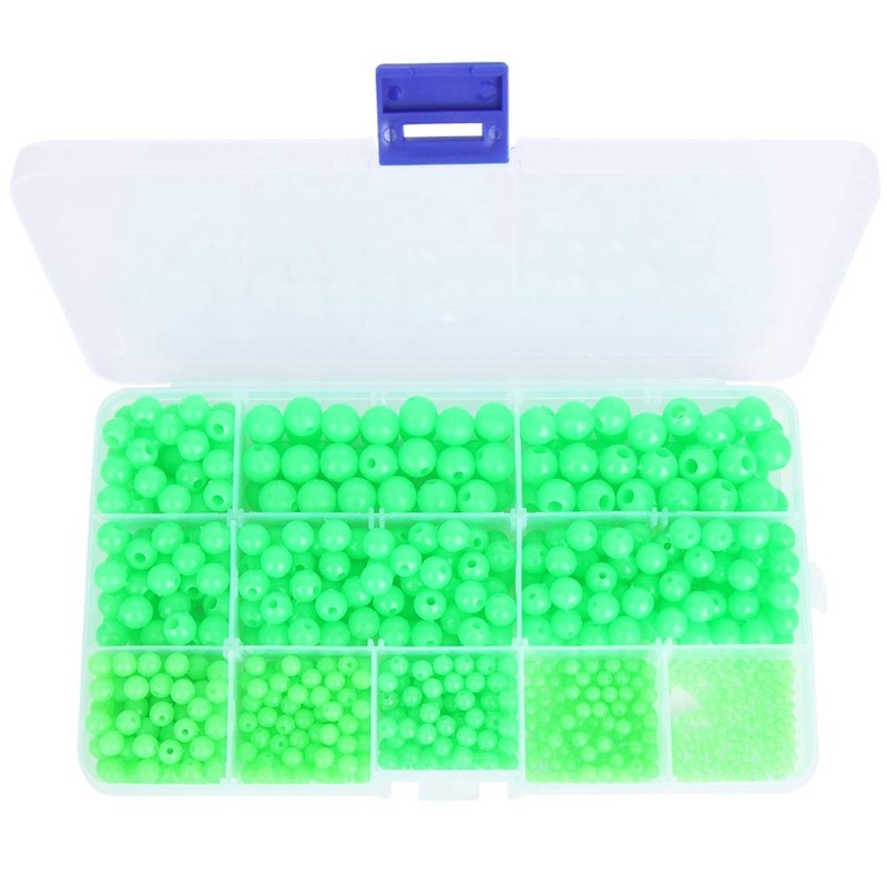 820 PCS Angelköder Kit Space Beans, Multi Modelle rutschfeste Leuchtfischkügelchen