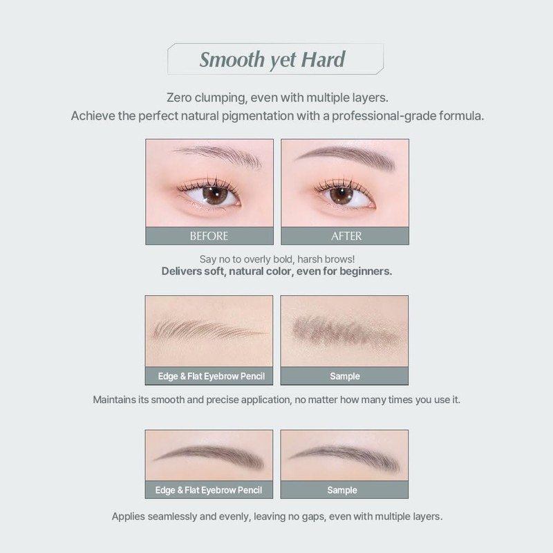 Heart Percent Dot on Mood Edge and Flat Eyebrow Pencil