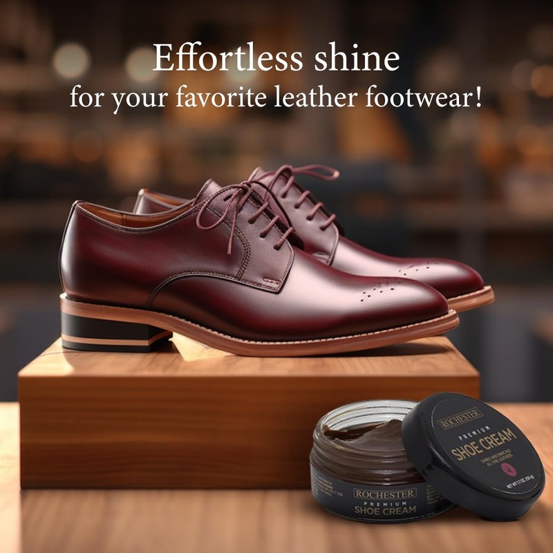 Rochester Premium Shoe Cream, Shoe Polish for Leather Shoes, Leather