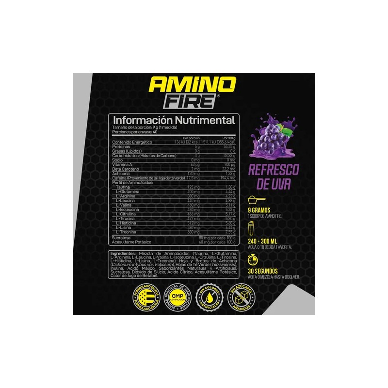 Forzagen Eaa Amino Fire 360g Con L-glutamina Energía