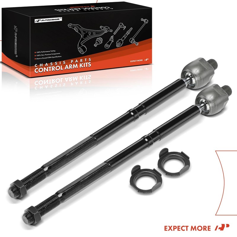 A-Premium 2 x Front Inner Tie Rod Ends, Compatible with