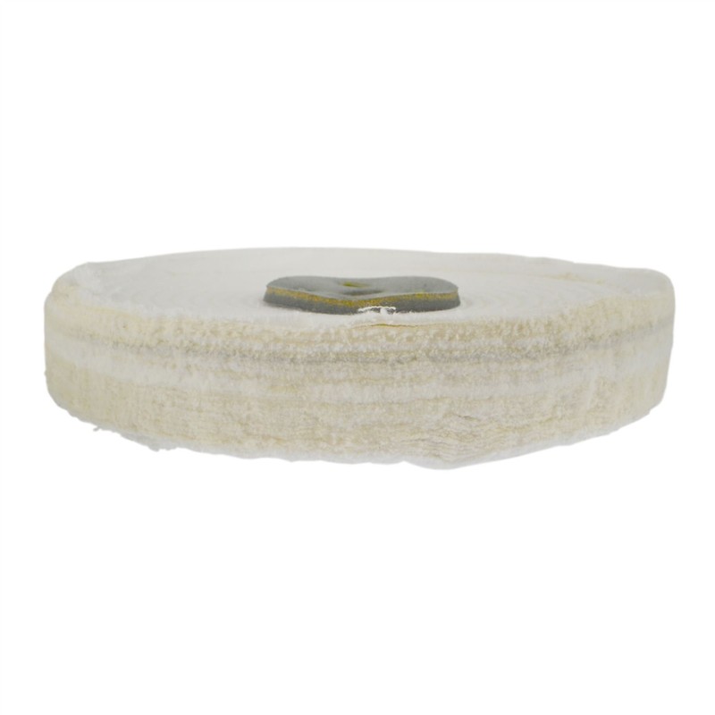 White Close Stitched Polishing Buffing Mop 8" x 1" 2