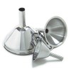 3 x Norpro 3-Piece Stainless Steel Funnel Set