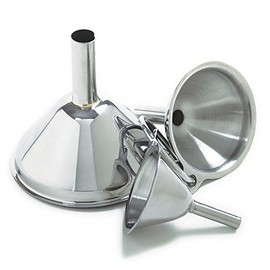 3 x Norpro 3-Piece Stainless Steel Funnel Set