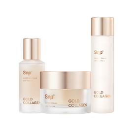 SNP Gold Collagen Expert Basic 3-piece Set (toner, ampoule, cream) / Snp 골드 콜라겐 액스퍼트 기초 3종 세트 (토너, 앰플,크림)