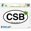 CSB Cape San Blas FL Florida Oval Vinyl Car Bumper Window Sticker 5" x 3"