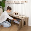 Wooden Cat Litter Box Enclosure with Storage Compartment with Adjustable