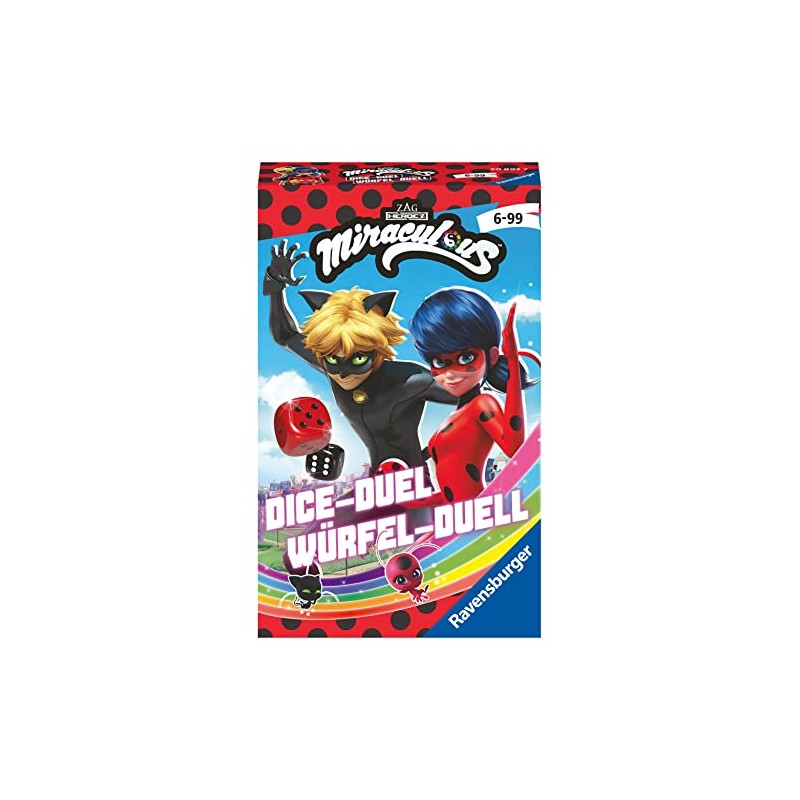 Ravensburger 20893 Miraculous Dice Duel, Exciting Dice Game with Lady