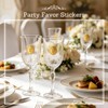 500Pcs Embossed Gold Foil Stickers, Calla Lily