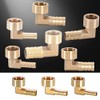 HATOOLHA® Brass Barb Hose Fitting, Elbow Pipe Connector 8mm Barbed