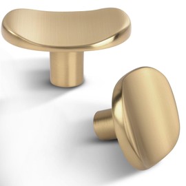 Vicycmc 6 Pack Champagne Bronze zinc Alloy Solid Cabinet Knobs,Single Hole Drawer Square knob Handles for Cabinets and Dresser Drawers Rustic