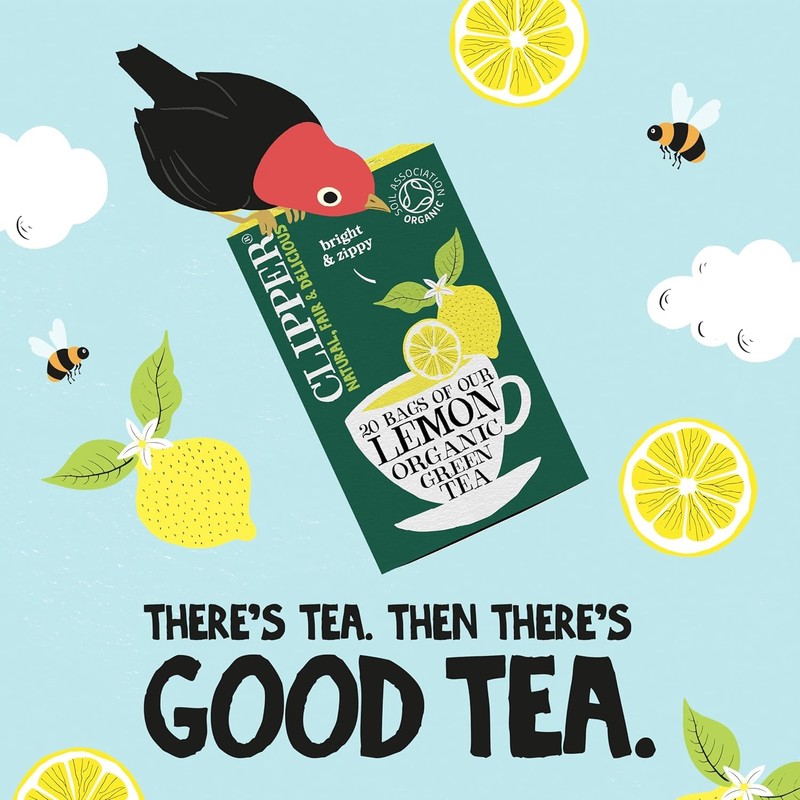 Clipper Organic Lemon Green Tea Bags | 120 Teabags (6x