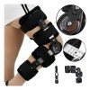 Rodillera Mecanica Graduada Post Operatoria Ajustable Color Negro Talla Unica
