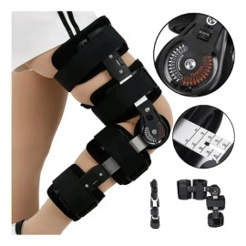Rodillera Mecanica Graduada Post Operatoria Ajustable Color Negro Talla Unica                                                                         